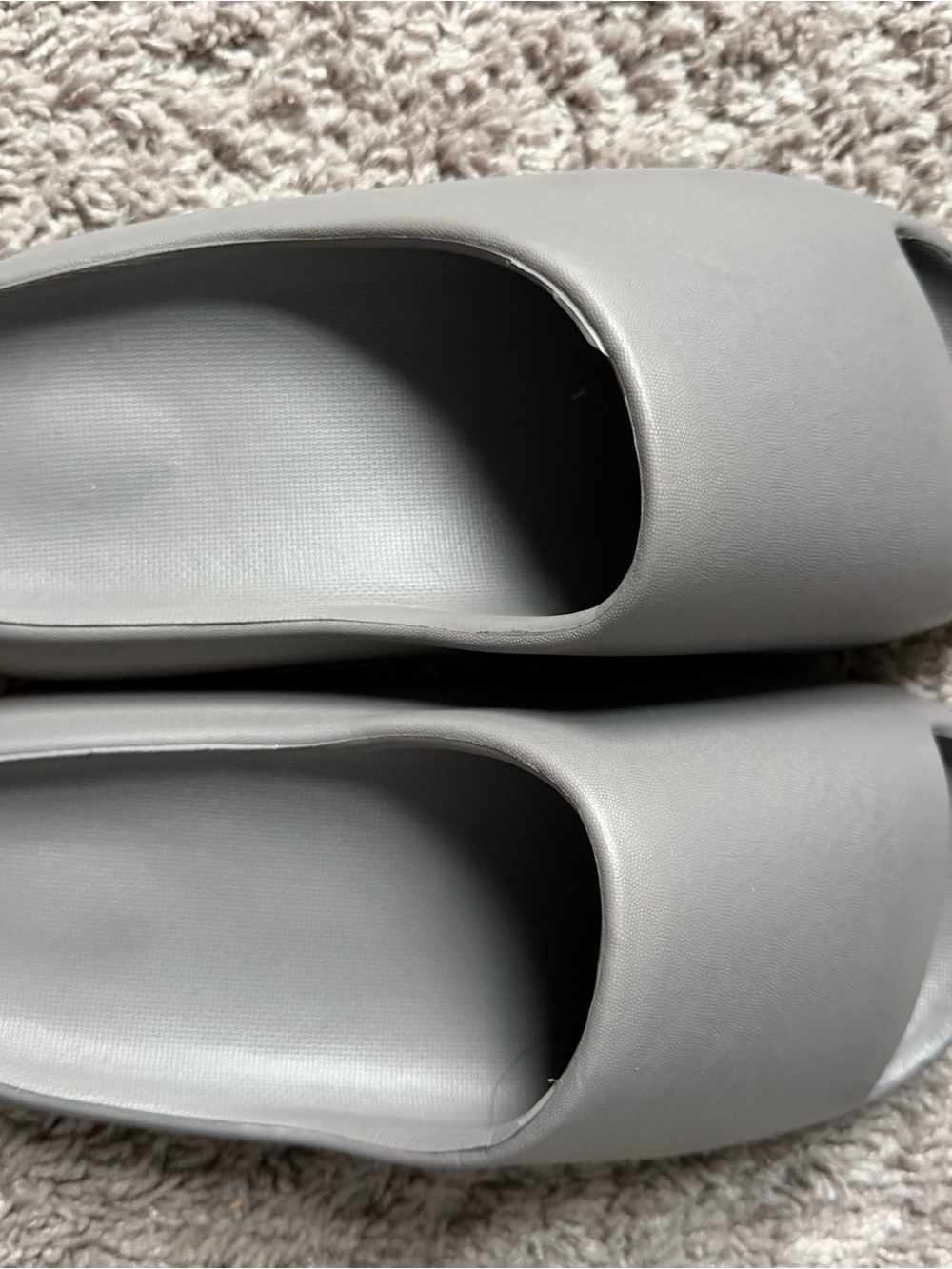 Women’s Gray Slip-On Square-Toe Flats